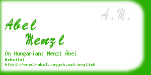 abel menzl business card