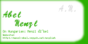 abel menzl business card
